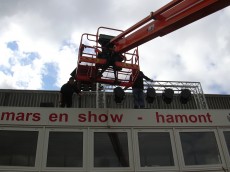 Mars en showwedstrijd Hamont 2016 opbouw